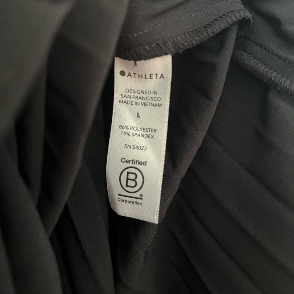Athleta Black Pleated Midi Skirt - Picture 6 of 6